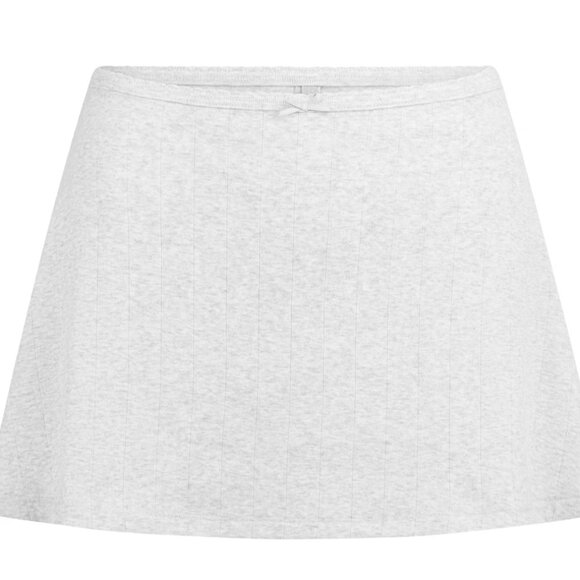 SKIMS Drop Needle Pointelle Mini Skirt - Heather Grey - Small - SOLD OUT!! - Picture 3 of 6